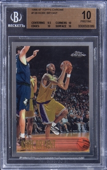 1996-97 Topps Chrome #138 Kobe Bryant Rookie Card - BGS PRISTINE 10